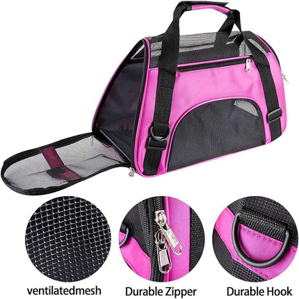 MuchL Cat Carriers Cat Soft-Sided Carriers (Small, Purple)