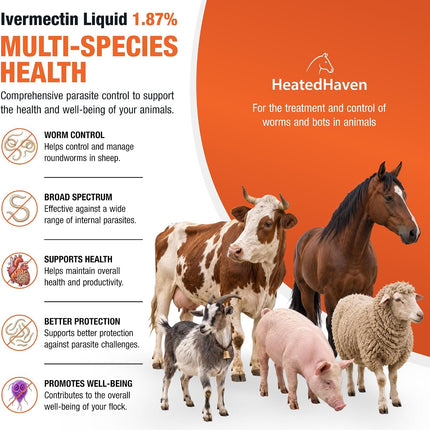 Livestock Liquid 1.87% Formula for Horses, Goat, Sheep, Poultry & More