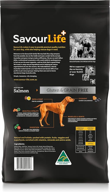 SavourLife Grain Free, Dog Food, Australian Salmon - High Protein, 10kg