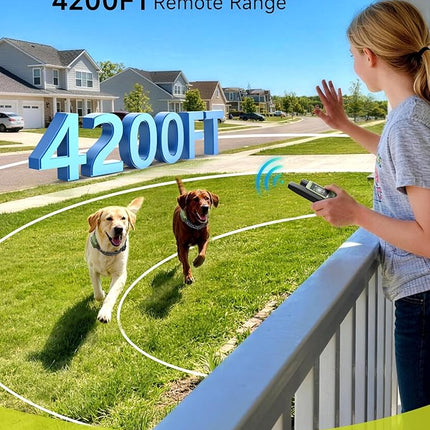 Dog Shock Collar - 4500FT Dog Training Collar with Remote, IPX8 Waterproof