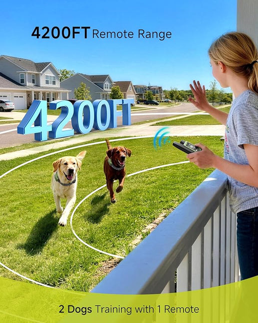 Dog Shock Collar - 4500FT Dog Training Collar with Remote, IPX8 Waterproof