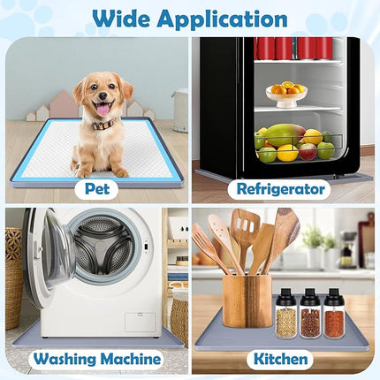 Dog Pee Pad Holder, Dog Potty Tray Silicone Puppy Pad Holder Tray Fits for 24" x 24"