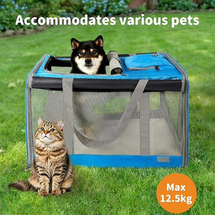 PaWz Pet Carrier Bag Large Cat Carrier Dog Carrier, Collapsible Soft Dog Crate