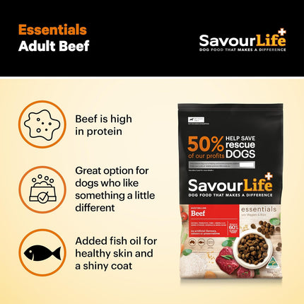 SavourLife Essentials Dog Food, Australian Beef Veggies & Rice, 3kg
