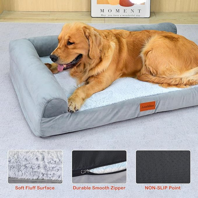 Large Dog Bed，Orthopedic Pet Sofa for Medium，Large Dogs