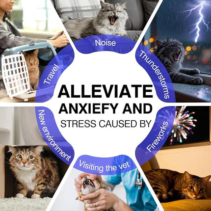 Calming Collar for Cats 8 PK Cat Stress and Anxiety Relief Pheromone Collar for Cats