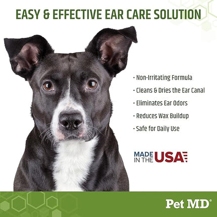 Pet MD - Dog Ear Cleaner Wipes - Otic Cleanser for Dogs to Stop Itching, Yeast and Mites with Aloe and Eucalyptus - 100 Count