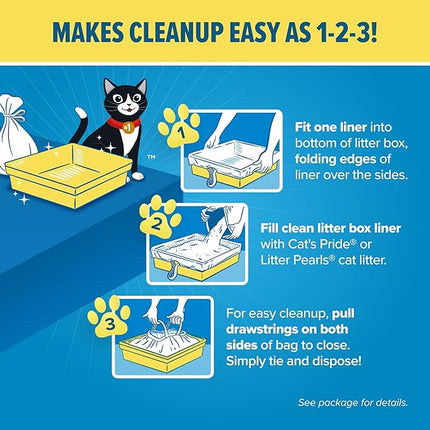 JONNY CAT Heavy Duty Litter Box Liners, Jumbo 15 Count (C00150)