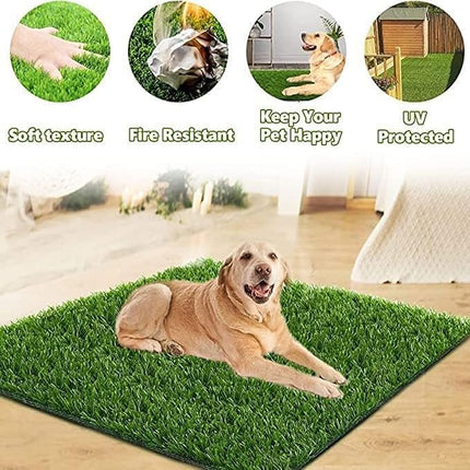 Dog Grass Pad, 51.2" x 31.5" Artificial Grass Pee Pad for Puppy Indoor Outdoor Training