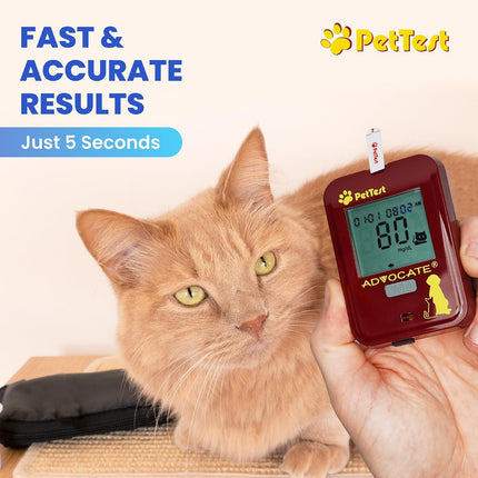 PetTest Blood Glucose Test Strips for Dogs & Cats, Individually Sealed, 50