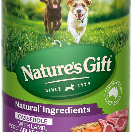 Nature's Gift Adult Wet Dog Food in Can, Casserole with Lamb, Vegetables & Barley 12x700g - Wholesome Mealtime in a Convenient Can, Natural Ingredients with Added Nutrients for Everyday Health