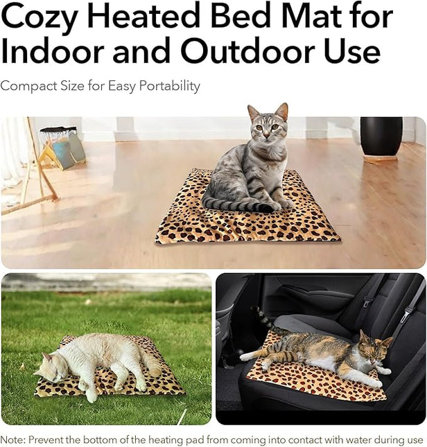 USB Heating Pad for Cat Small Dog, 5V Safe Heated Pet Mat with 3-Temp