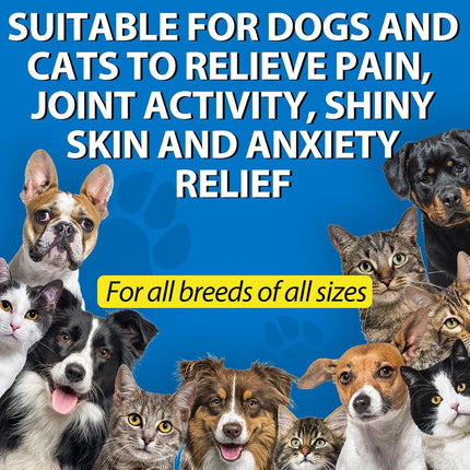 Oimmal Oil for Dogs & Cats 60ML,Pet Oil for Pain,Skin,Arthritis Pain,Pain Relief,Calming,Omega