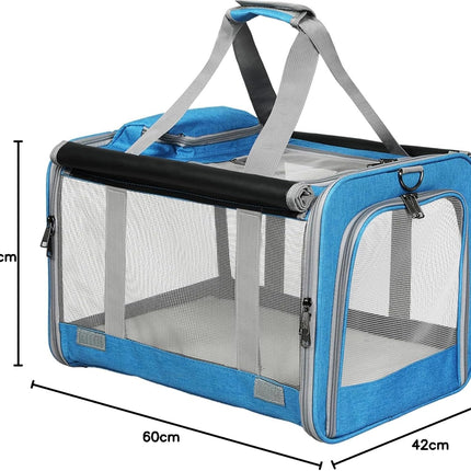 PaWz Pet Carrier Bag Large Cat Carrier Dog Carrier, Collapsible Soft Dog Crate
