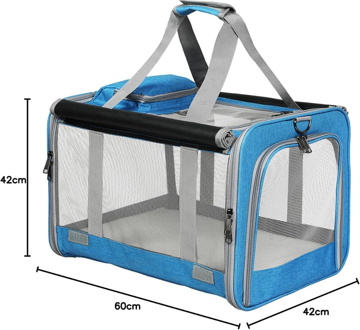 PaWz Pet Carrier Bag Large Cat Carrier Dog Carrier, Collapsible Soft Dog Crate