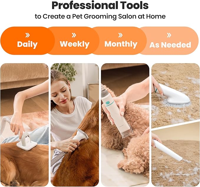 neabot Neakasa P1 Pro Pet Grooming Kit & Vacuum Suction 99% Pet Hair