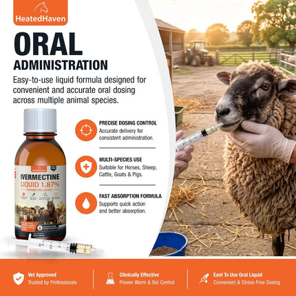 Livestock Liquid 1.87% Formula for Horses, Goat, Sheep, Poultry & More