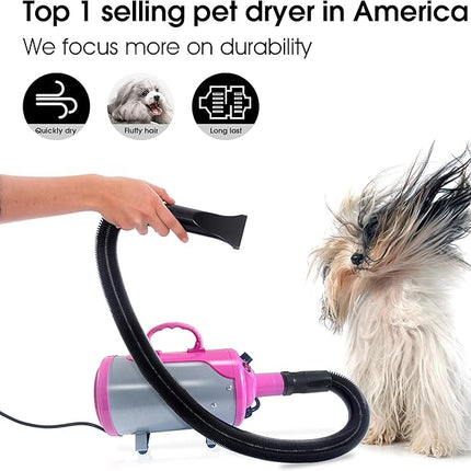 SHELANDY Pet hair force dryer Dog grooming blower with heater