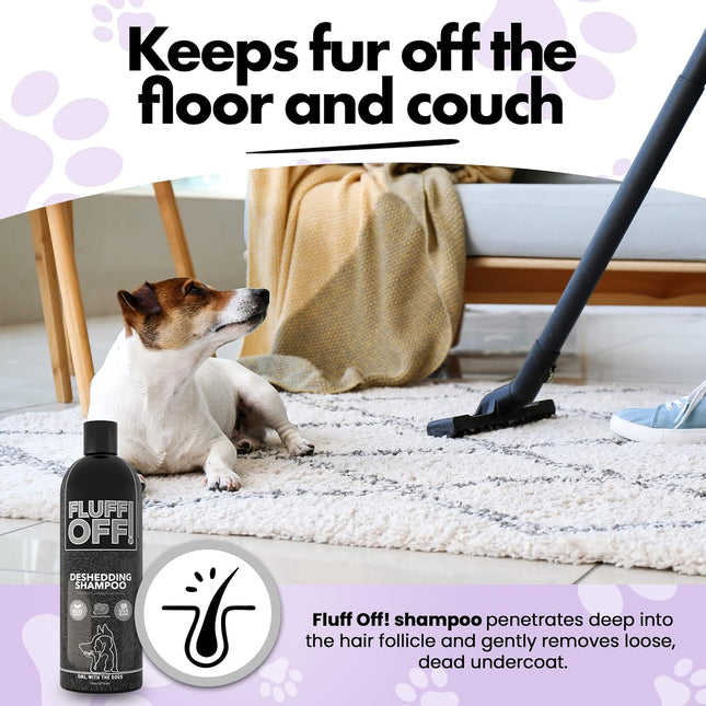 Fluff Off! by Girl with The Dogs Natural Deshedding Dog & Cat Shampoo 8Wks+