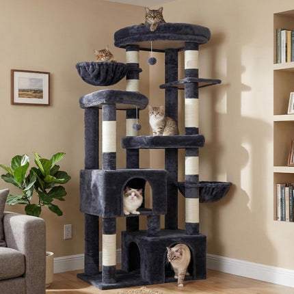 Hey-brother Cat Tree Tower with Tiered Padded Platforms, Condos, MPJ084G