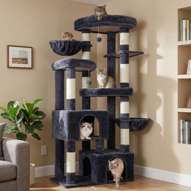 Hey-brother Cat Tree Tower with Tiered Padded Platforms, Condos, MPJ084G
