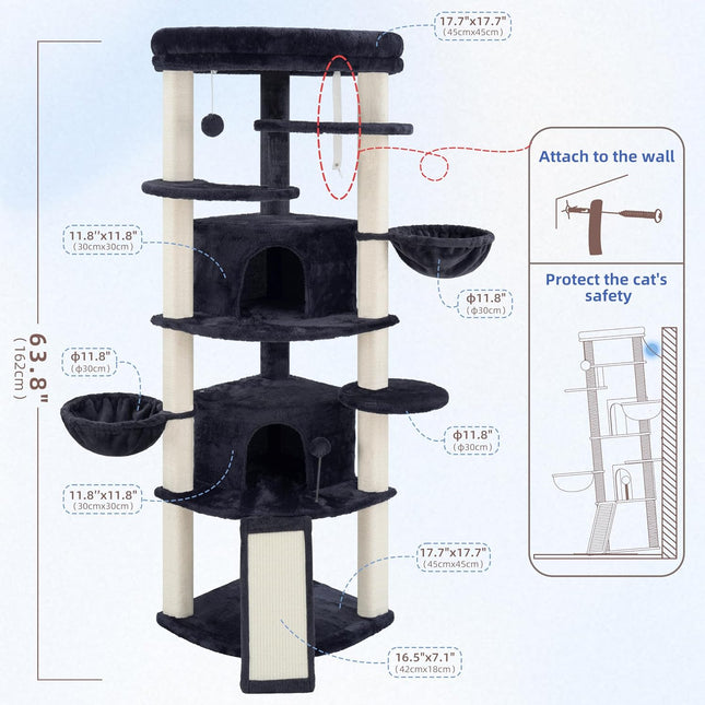 Corner Cat Tree, All Sisal Multi-Cat Scratching Posts