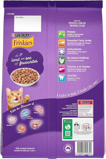 FRISKIES Adult Dry Cat Food Surfin' & Turfin' Favourites 2.5kg