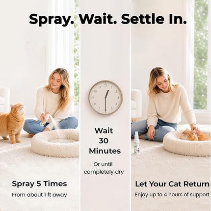 Cat Calming Pheromone Spray for Travel, Car Rides & Carriers, 2 fl oz