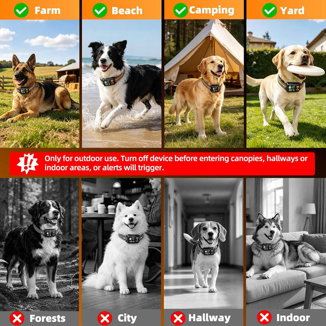GPS Wireless Dog Fence Collar System 2 Mode Boundary IPX7 No Monthly Fee | 2026 GPS Chip Invisible Virtual Fence