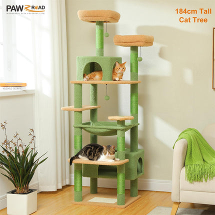 Pawz Road Cat Tree with Sisal-Covered Scratching Posts and Pads