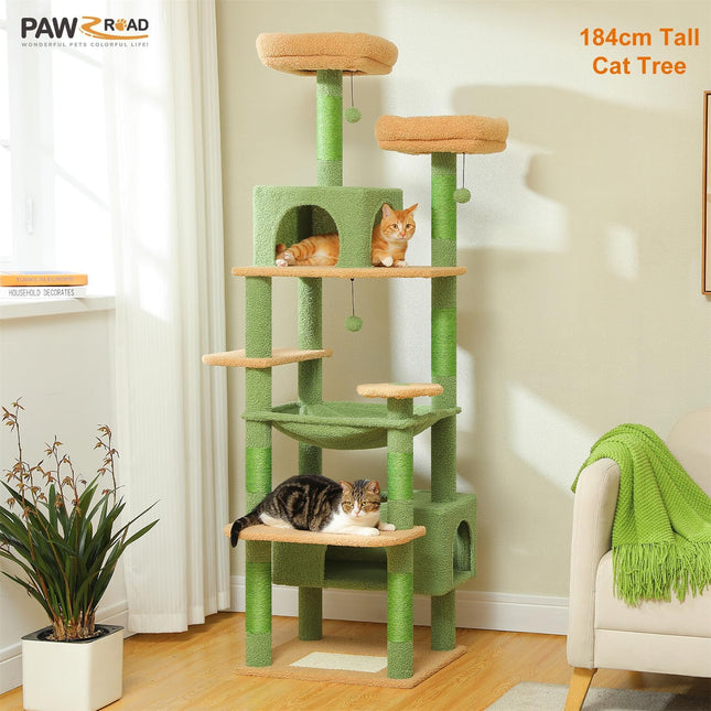 Pawz Road Cat Tree with Sisal-Covered Scratching Posts and Pads
