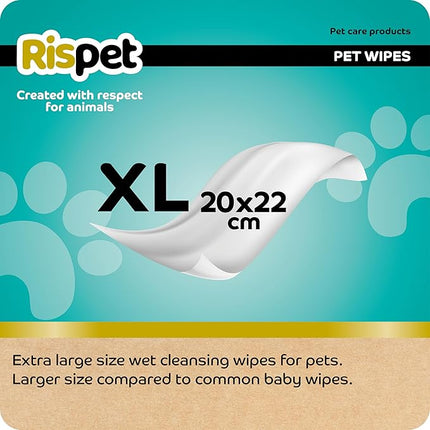 54 x Extra Large Extra Large Coconut Keratin Cleaning Wipes for Dogs, Cats and Pets
