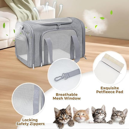 Large Cat Carriers, Dog Carrier, Pet Carrier Soft-Sided Pet Travel Carrier for Large Cats