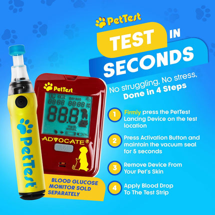 Genteel Pain-Free Lancing Device for Dogs & Cats, Pet Blood Sugar Tool