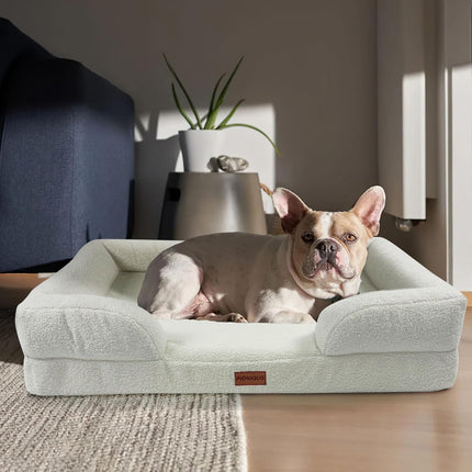 Orthopaedic Dog Bed for Large Dog Bed, M Washable Dog Bed, Sofa Beds for Medium, Large Dogs White