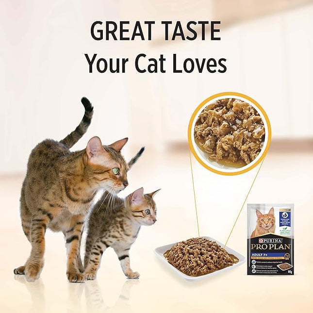 PRO PLAN Adult 7+ Wet Cat Food Chicken in Gravy 12x85g