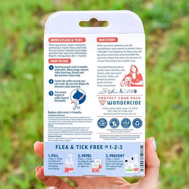 Wondercide Cat Collar - Flea & Tick Repellent - Up to 4 Months Protection