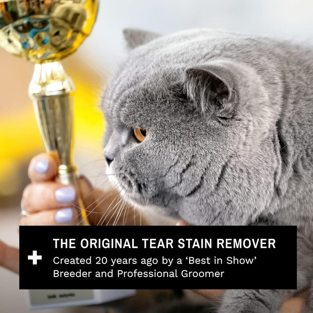 Eye Envy Tear Stain Wipes for Cats. Textured to Gently Clean Tear Stains.USA Made. 60 Cat Eye Wipes