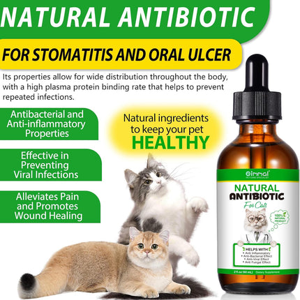 Natural Cat Multivitamin Supplement for Allergy, Urinary Tract & UTI Support, Chicken Flavour for Cats of All Ages & Breeds, 2 Fl Oz