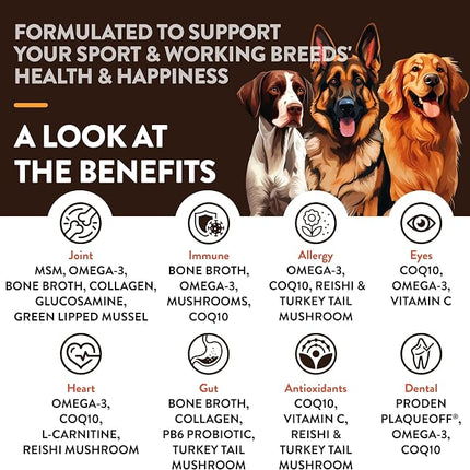 NaturVet Breed Specific Multivitamin for Sport & Working Breed Dogs