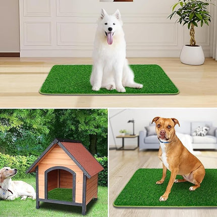 Pack of 2 Dog Toilet Balcony, Artificial Grass, Dog Toilet, Washable Puppy Toilet, Reusable Lawn Training Pee Pads, Training Mat for Small Dogs (46 x 36 cm)