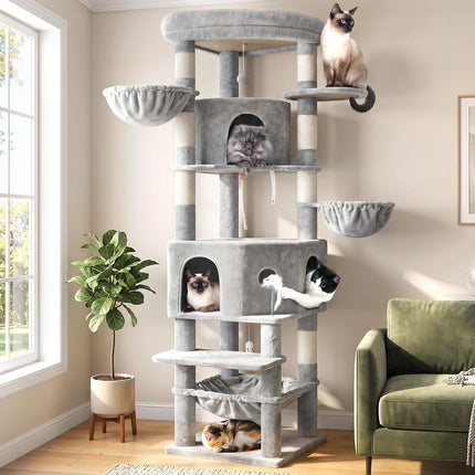 Cat Tree, 81.1" Skyward Corner Cat Tower for Large Cats VCT031W
