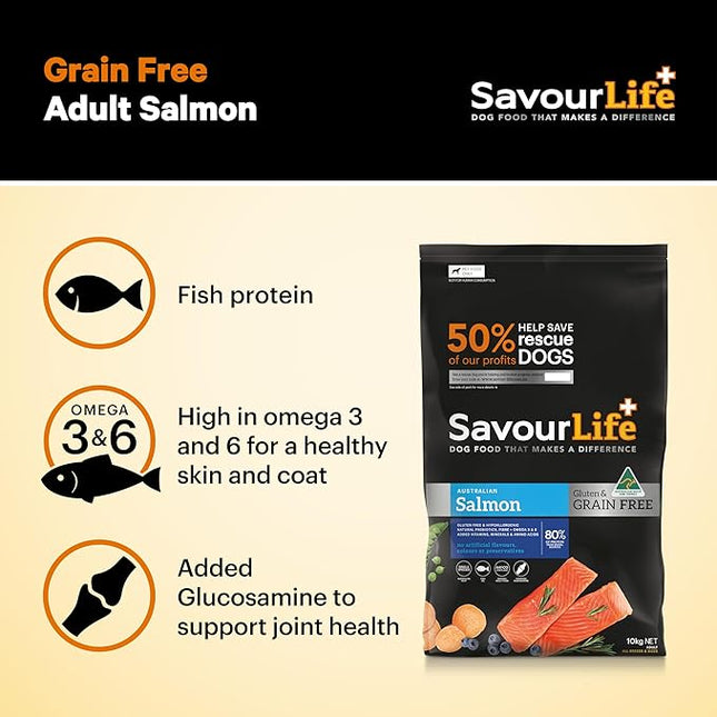 SavourLife Grain Free, Dog Food, Australian Salmon - High Protein, 10kg