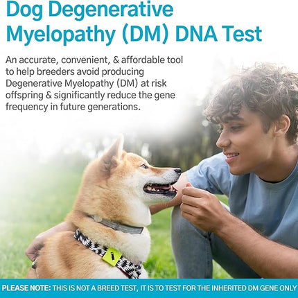 Dog Degenerative Myelopathy (DM) DNA Test | Home Sample Collection Kit for 1 Canine | Puppy DM Testing | Results in 7 Working Days | A Complete Kit with No Extra Fees