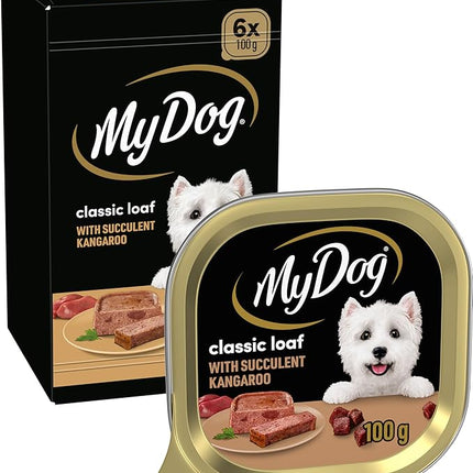 My Dog Adult Wet Dog Food Kangaroo Loaf 100g Tray, 36 Pack ( 6 X 6 Pack)