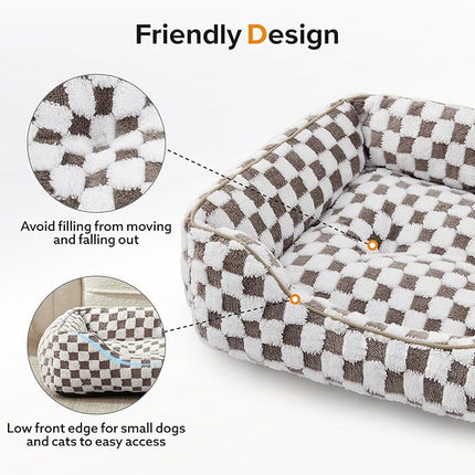 JOEJOY Dog Bed for Medium Small Dogs - Rectangle Orthopedic Dog Sofa Bed
