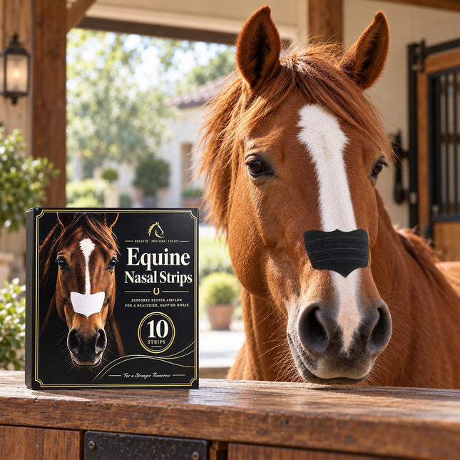 20 Pack Equine Nasal Strips Breath Aid Horses Nose Sticker Adhesive Patches