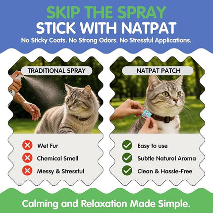 NATPAT Zen Patch Calming Stickers for Cats, Natural Aromatherapy, 24 Count