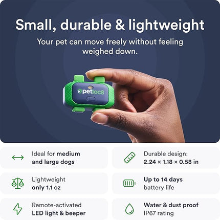 Petloc8 Dog GPS Tracker for Dogs, 4G LTE Real Time Tracking & Geo-Fence Alert,(Subscription Required)