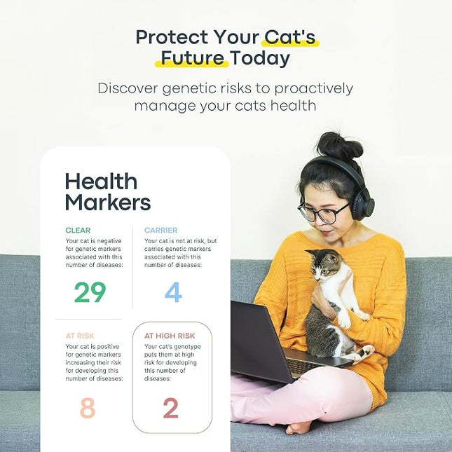 Basepaws Cat DNA Test Kit, Breed, Health & Dental Insights, 114 DNA Traits